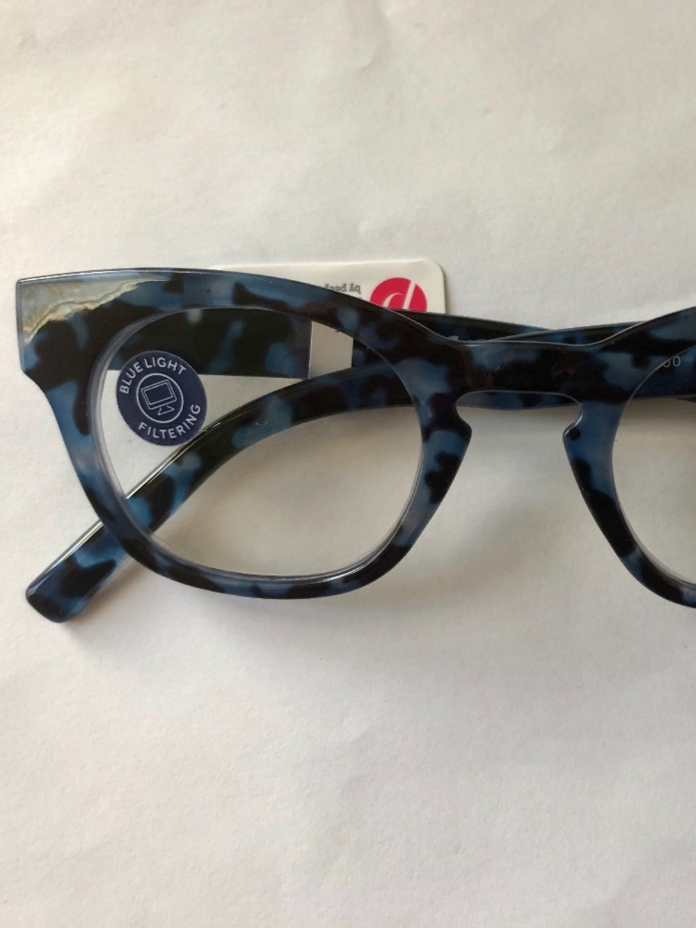 NEW Peepers Navy Nordic Noir Blue Light Filtering Glasses +0.00